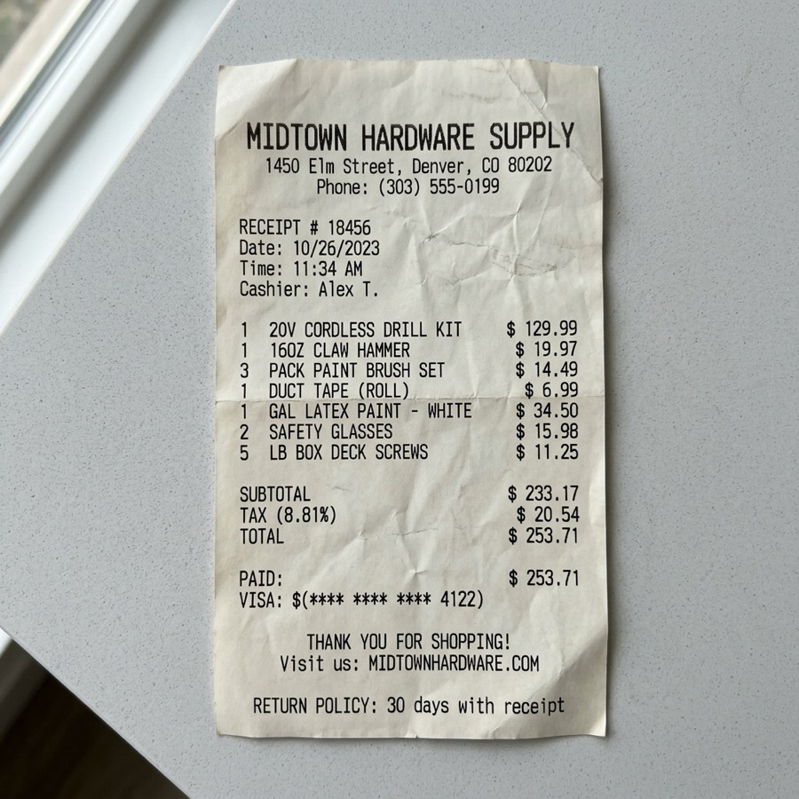 Receipt 2